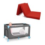 Matelas lit parapluie 60 x 120 cm matelas pliant pour bb avec housse anti - touffement 3d + sac de ...