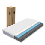 Matelas en mousse - oem - 140x200 cm - hauteur 20 cm - double face - housse amovible - oeko - tex