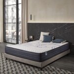 Matelas perfect sleep 140x190 cm - hybrid - ressorts ensachs + latex + mousse viscolastique hr - soutien ...