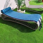Matelas de plage bahia turquoise 60x180 cm - dessus 100% coton