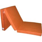 Matelas lit futon pliable pliant - natalia spzoo - orange - mousse polyurthane - 1 personne