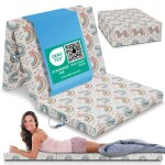 Matelas pliant eloneo 75 � 200 cm �paisseur 8 cm lit d?appoint ou de voyage housse amovible et lavable ...
