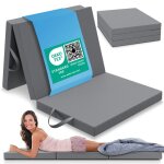 Matelas pliant eloneo 75 � 200 cm �paisseur 8 cm lit d?appoint ou de voyage pliable en cube housse amovible ...