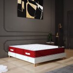 Matelas rosso 140x190 cm hauteur 25cm mousse polyurthane tissu 100% polyester finitions premium confort ...