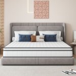 Matelas - rwudv - hybride 140x190 cm - 25 cm - ressorts ensach�s - m�moire de forme - fermet� moyenne ...