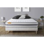Matelas + sommier kit 140x190 memo spring ressorts ensach�s maxi �paisseur