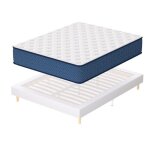 Matelas et sommier tapissier 140x190 m�moire de forme matelas 140x190x30 - sommier 140x190