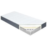 Matelas de sommier tapissier rho - aramox - 80x200 cm - ferme - ressorts ensachs - mousse de gel