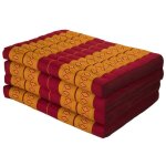 Matelas tha� - fine asianliving - xxxl 80x200 cm - coton - kapok - orange