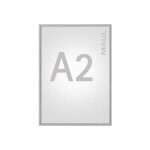 Porte - document a2 - maul - aluminium - cadre argent� - mixte - pas de fermeture