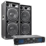 Enceinte passive - max - max210 - 1000w - woofer 2x10 pouces - amplificateur skytec spl1000