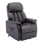 Mcombo fauteuil de relaxation �lectrique r�glable similicuir noir7299bk