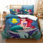 Mcx - 4843 parure de lit imprimée de dessin animé disney petite sirène ariel ensemble de housse de couette ... Mcx - 4843 parure de lit imprimée de dessin animé disney petite sirène ariel ensemble de housse de couette ...
