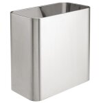 Mdesign metal 2. 4 gal. poubelle de salle de bains chrome bross