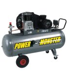 Mecafer compresseur 150 l 3hp bicylindre courroie 10 bars semi pro powermonster - 425200