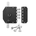 Serrure 3 points - iseo - city perfecta - a2p1 - marron - cylindre prot�g�