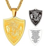 Mdaille archange michael - collier saint michel ange gardien personnalisable pendentif acier avec chaine ...
