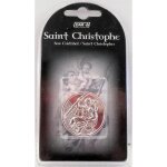 Mdaillon adhsif saint christophe rond chrom