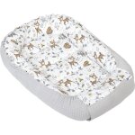 Medi partners reducteur de lit b�b� cocon 100x60x15cm 100% coton nid de b�b�s (cerf et grise)