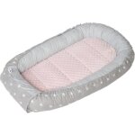 Medi partners r�ducteur de lit b�b� cocon 100x60x15cm 100% coton nid de b�b�s (�toiles grises et minky ...