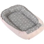 Medi partners reducteur de lit b�b� cocon 100x60x15cm 100% coton nid de b�b�s (�toiles grises et rose) ...