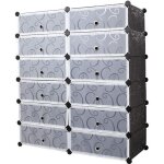 Meerveil armoire  chaussures meuble de rangement pour 24 paires de chaussures 12 cube etagre  chaussures ...