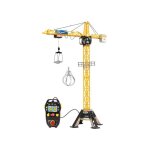 Mega grue radiocommande - smoby - mega grue dickie - 120cm - jaune et noir