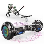 Mega motion hoverboard camouflage + kart camouflage pour enfantshoverboard  2 roues lumires led de ...
