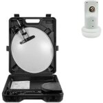 Megasat kit camping car parabole acier blanche 35cm + lnb single 4k 01db