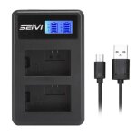 Meihe chargeur de batterie cam�ra double fente seivi pour sony np - fw50 a6300 a6500 a6000 a7r a7