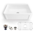 Meje 765 x 507cm �vier de cuisine de type farmhouse - �vier timbre - �vier r�versible � une cuve pour ...