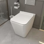 Meje cuvette pour wc à poser + abattant soft close + plaque blanche 55. 7x36 cm Meje cuvette pour wc à poser + abattant soft close + plaque blanche 55. 7x36 cm