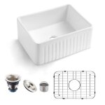Meje Évier de cuisine farmhouse en céramique 605 x 455cm - Évier timbre - petit évier à tablier avec ... Meje Évier de cuisine farmhouse en céramique 605 x 455cm - Évier timbre - petit évier à tablier avec ...