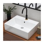 Meje lavabo de salle de bain blanc 53 x 42 cm bassin dart suspendu - cramique blanche
