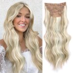 M�langer le blond beige - 20 pouces - aisi hair longs extension cheveux clip naturel pince cheveux femme ...