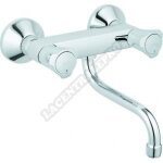 M�langeur d�vier mural - grohe - costa l - chrom� - bec pivotant - isolation thermique