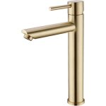 M�langeur en laiton pour lavabo robinet pour lavabo de lavabo 1 poign�e or bross�