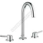 Mlangeur lavabo - grohe - concetto - 3 trous - bec fixe - couleur gris - finition chrom