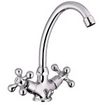 M�langeur de lavabo haut r�tro chrom� fedleen by eurosanit