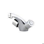 Robinet m�langeur lavabo - garis - r02 - 16026ec - monotrou - laiton chrom� - t�te ms 400000 man?uvres ...
