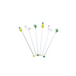 Mlangeurs  cocktail - barcraft - tropical - ensemble de 6 pices - verre - compatible lave - vaisselle ...
