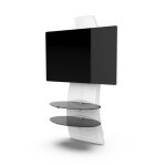 Support mural tv ghost design 2500 triple rotation blanc mat