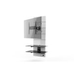 Meliconi - meuble tv avec support intgr ghost design 3000 blanc glossy - tv de 32  63?? - vesa 400 ...
