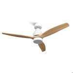 Mellerware ? ventilateur plafond brizy bright! dc 45w 6 vitesses led r�glable t�l�commande bois clair ...
