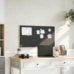 Memo - ardoise murale vidaxl tableau noir avec cadre en bois de pin massif noir 100 x 55 cm