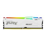 Mémoire vive ddr5 kingston fury beast white rgb expo - 64go 6000mt / s cl30 dimm kit of 2 Mémoire vive ddr5 kingston fury beast white rgb expo - 64go 6000mt / s cl30 dimm kit of 2