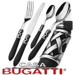 Mnagre - bugatti - aladdin noir - acier massif 18 / 10 - 24 pices