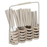Mnagre 24 pices avec rack go 24cm beige