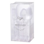 Mnagre 40 pices rutilisable baroque transparent - vaisselle de fte