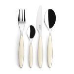 Mnagre - guzzini - feeling crme - 24 pices - acier et plastique - compatible lave - vaisselle